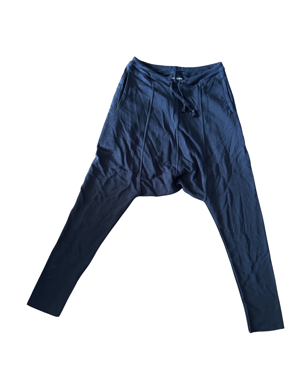 Zara Men's Black Drop-Crotch Joggers